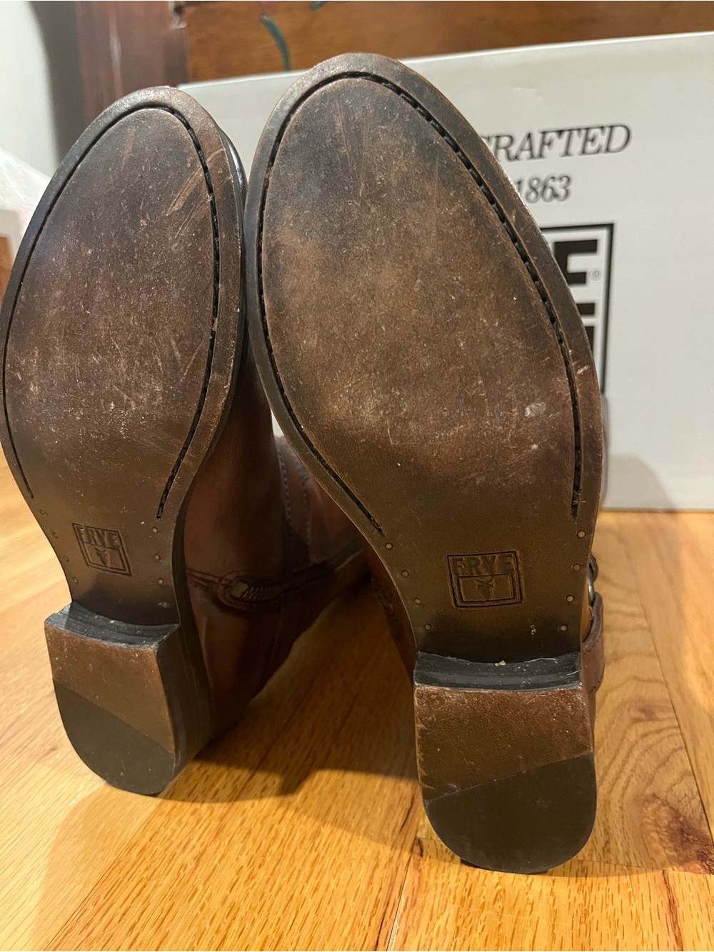 Frye | Melissa Harness Inside Zipper | Redwood | Size 7 M | Worn Once - Picture 10 of 16